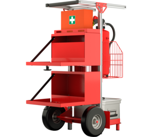 SafeCaddy® "Protection incendie" avec chargement, arrière ouvert | © MUNK GmbH