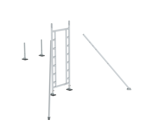 Kit d'escalier FlexxTower, kit de base pour un accès unilatéral  | © MUNK GmbH