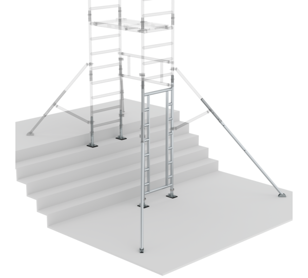 Kit d'escalier FlexxTower : kit de base pour accès unilatéral Structure | © MUNK GmbH