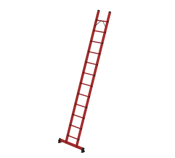 Sprossen-Anlegeleiter GFK mit nivello® Traverse 12 Stufen | © MUNK GmbH