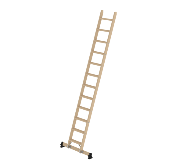 Echelle d'appui à marches en bois avec traverse nivello® 12 marches | © MUNK GmbH